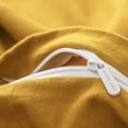 thumbnail image 5 of PURE ERA King Size Duvet Cover Set 100% Cotton Jersey Knit Cotton Yellow ( 1 Duvet Cover + 2 Pillow Shams,Zipper Closure), 5 of 6