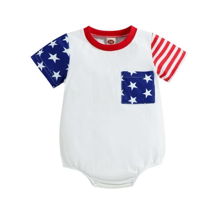 

Girl Clothes 18-24 Months First Birthday Outfit Toddler Kids 4th Of July Strap Star Short Sleeve Independence Day Romper Jumpsuit Cloths Baby Winter Romper Rabbit Girl