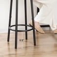 thumbnail image 3 of HOOBRO Set of 2 Bar Stools, Kitchen Round Bar chairs with Footrest, Industrial Pub Stools, Sturdy Steel Frame, Adjustable Feet, for Dining Room, Kitchen, Party, Easy Assembly, Rustic Brown B, 3 of 9