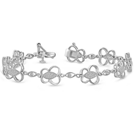 JewelersClub White Diamond Accent Sterling Silver Fashion Bracelet, 7.5