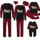 thumbnail image 4 of Pijamas familiares a juego de Navidad, Santa Hustle Christams en julio, negro, manga larga, conjuntos de pijamas, 4 of 4
