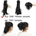 thumbnail image 3 of Short Curly Fluffy Bendable Jaw/Claw Ponytail Extensions With Messy Style Adjustable Updo Ponytail, 3 of 5