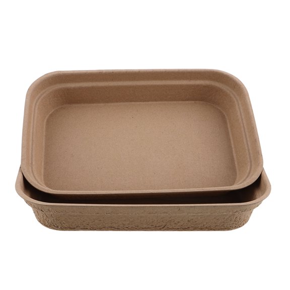 OUNONA 2pcs Cat Litter Box Disposable Paper Cat Litter Pan Pet Travel Small Animal Clean Sifting Potty For Indoor Outdoor Cat Hamster Bunny