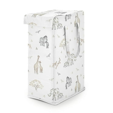 Sweet Jojo Designs Serengeti Animals Boy, Girl, Unisex/Gender Neutral Foldable Laundry Hamper with Handles