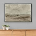 thumbnail image 2 of PixonSign Framed Canvas Print Wall Art Pastel Brown Mountain Valley Landscape Nature Wilderness Illustrations Modern Art Decorative Minimal Rustic for Living Room, Bedroom, Office - 16"x24" Black, 2 of 5