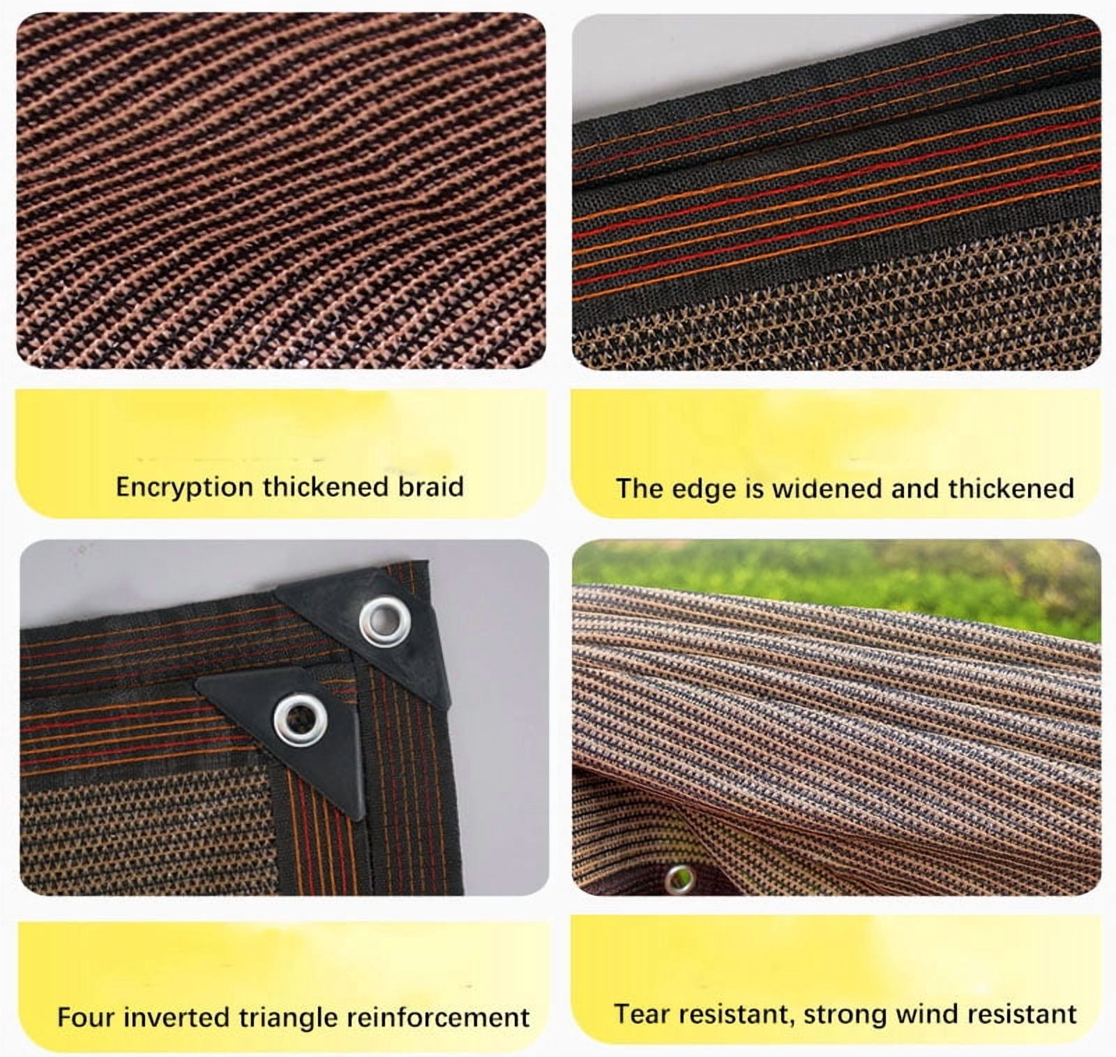 6.56x9.8FT 95% Shade Cloth, Durable Mesh Tarp with Grommets, Garden Sunblock Shade Cloth Shading for Plants Cover, Greenhouse, Barns Kennel, Patio, Tomatoes
