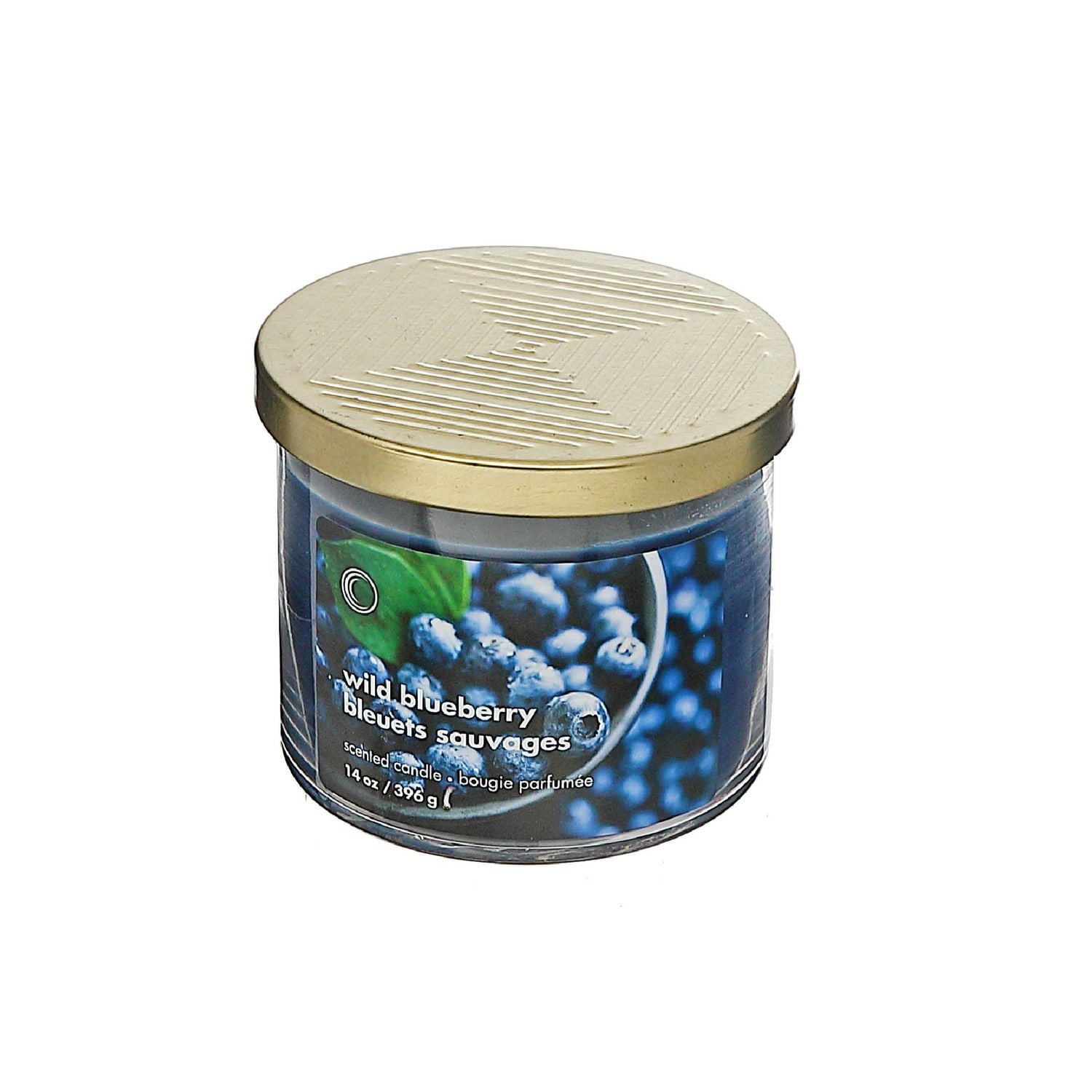 IH Casa Decor 14 Oz 3 Wick Jar Candle With Lid Wild Blueberry - Set of 2