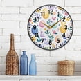 thumbnail image 3 of Yayeee Wall Clock Battery Operated 11.9" Silent Quartz Non-Ticking for Living Room Decor, Purple Easter Eggs, 3 of 8