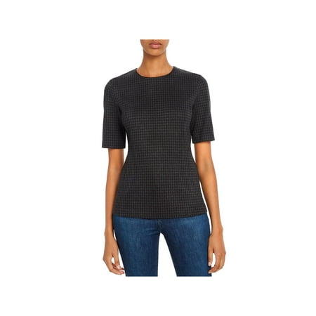 Theory Womens Petites Twill Houndstooth Shell