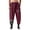 Wine, variant on Harem Pants for Men 2026 Spring Summer Relaxed Fit Elastic Waist Vintage Dragon Print Cotton Linen Casual Pants with Pockets