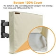 thumbnail image 3 of Outdoor TV Cover for 41"-43" Flat Screens, IC ICLOVER Weatherproof Weather Dust Resistant Television Protector with Waterproof Remote Pocket - Beige, 3 of 11