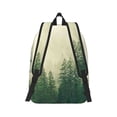 thumbnail image 3 of Balery Fog Forest Vintage Canvas Backpack for Men and Women - Large Capacity, Durable Travel Laptop Bag for School, Work, Hiking, and Outdoor Activities, 3 of 7