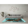 thumbnail image 3 of Ahgly Company Indoor Rectangle Abstract Light Blue Contemporary Area Rugs, 5' x 7', 3 of 4