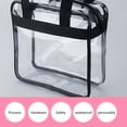 thumbnail image 4 of Bolsas de cosméticos transparentes de PVC de gran capacidad para mujer, bolsas de viaje para mujer, organizador transparente, bolsa de maquillaje, bolso de mano, 4 of 7