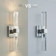thumbnail image 6 of Set of 2 Bathroom Crystal Wall Light Modern Integrated LED Wall Sconce for Bedroom Living Room - Sliver, 6 of 9