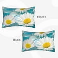 thumbnail image 4 of Daiia Daisy Flowers Bedding Waterproof Pillow Protector Zippered Queen – Bed Bug Proof Pillow Encasement-14"x20", 4 of 9