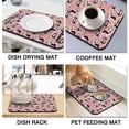 thumbnail image 3 of 2pcs Geometric Dog Coffee Station Mat - Heat Resistant & Absorbent Pad, Abstract Dog Art, 3 of 4