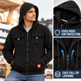 thumbnail image 4 of Bobcat Mens Zip Up Hoodie Cozy Fleece Full Sherpa Hooded Sweatshirt with Pockets, Sizes S-XL, 4 of 7