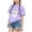 Purple, variant on ITSAME Cotton T-Shirt for Girls Cartoon Print Crewneck Short Sleeve Summer Loose Casual Tops White Size 7-8