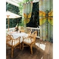 thumbnail image 5 of nqOlkjepod Outdoor Curtains for Patio Waterproof, Country Dragonfly Outdoor Privacy Panels Grommet, Retro Oil Painting Wooden Grain Blackout Outside Curtains for Porch/Cabana 54"x84", 2 Panels, 5 of 8