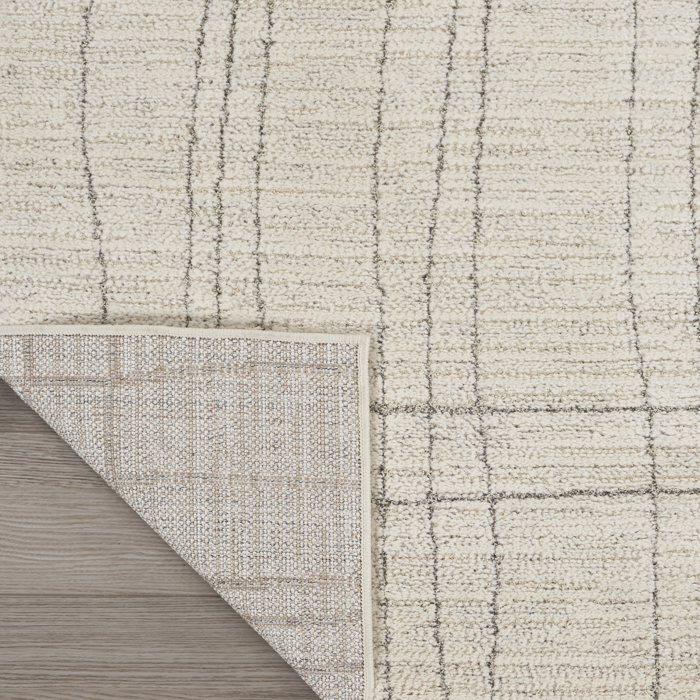 Nourison Andes Abstract Ivory Grey 6' x 9' Area Rug (6x9)