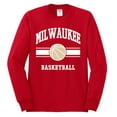thumbnail image 2 of Wild Bobby City of Milwaukee Basketball Fantasy Fan Sports Mens Long Sleeve Shirt, Red, XX-Large, 2 of 5