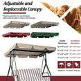 thumbnail image 2 of LUVCMFT Porch Swing Canopy, Replacement Waterproof Swing Top Cover, 3 Seater Garden Swing Seat Canopy Cover, Durable Outdoor Sun Shade Patio Swing Canopy Awning, 2 of 8