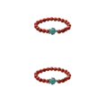 thumbnail image 3 of Guardurnaity de tortuga Ágata ajustable Pulseras de amistad de piedra natural duradera Mejores amigos Regalos para Mujeres Hombres Arena de Arena pepita 2piezas Guardurnaity CBP321513, 3 of 6