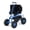 Gentian blue with backrest and armrest, variant on Studyset Heavy Duty Rolling Garden Work Seat, 400 lbs Capacity, 360° Swivel Adjustable Stool, Extendable Handle, All-Terrain Tires for Patio, Yard, and Outdoors
