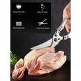 thumbnail image 2 of Heavy Duty Kitchen Scissors Stainless Steel Chicken Bone Shears with Leather Case Large Kitchen Shears Kitchen Accessories Tools for Cutting Chicken Meat Vegetable Bone, 2 of 10