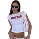 thumbnail image 2 of Camisetas de manga corta para mujer con cuello redondo y estampado de madre F*cker, 2 of 4