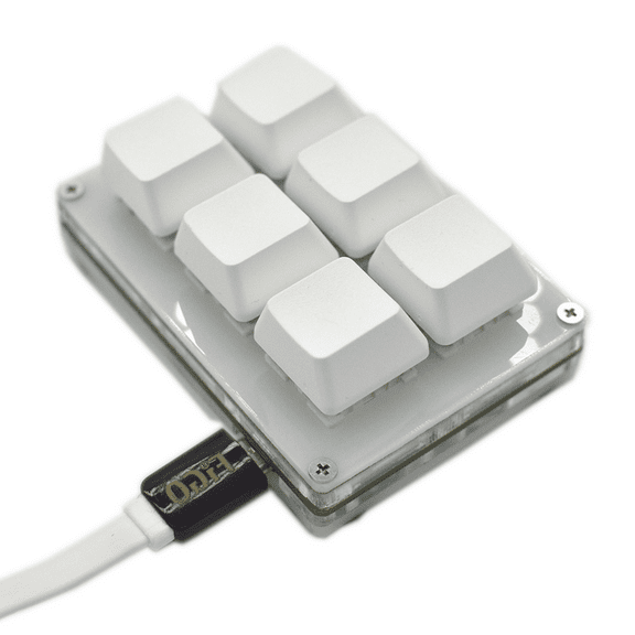 Multimedia Control Keyboard, Plug & Play 6-Key HID Standard DIY Customize USB Programmable Mechanical Keyboard