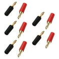 thumbnail image 4 of Banana Plug, Gold Plated Brass 10PCS  Conductivity Speaker Connector  For 2.5mm Panel Socket, 4 of 8