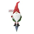 thumbnail image 2 of Metal Christmas Gnome Garden Stakes - Outdoor Yard & Garden Plant Ornaments, Iron Floor Insert Decorations for Holiday & Christmas Landscaping, 5.91*11.14in, C, 2 of 3