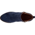 thumbnail image 4 of Lucky Brand Basel Bright Blue Navy Ankle Low Block Heel Suede Ankle Booties (Bright Blue Navy, 10), 4 of 5