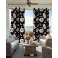thumbnail image 3 of Easter Blackout Curtains for Bedroom, Thermal Insulated Drapes, Spring Sheep Chickens Eggs Butterfly Flowers Black Black Out Curtains 63 Inch Long Room Darkening Kitchen Curtains 42"x63" 2 Panels, 3 of 8