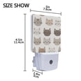 thumbnail image 4 of Yayeee LED Night Light for The Home Plug in With Light Sensors 2 Pack, Light Gray Cat Pattern, 4 of 6