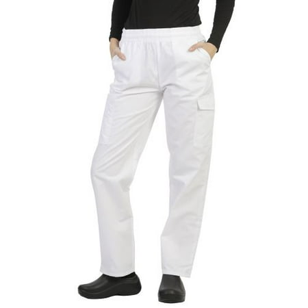 

MAZEL UNIFORMS UNISEX ELASTIC WAIST SCRUB PANTS WITH CARGO POCKETS- REGULAR + PETITE + TALL