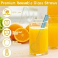 thumbnail image 2 of 8-pack Reusable Glass Straws, Colorful Glass Straws, 10 cm Short Straws with 1 Cleaning Brush, Cocktails, Milkshakes, Coffee, 2 of 5