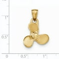 thumbnail image 2 of Beautiful 14k 3-D Moveable Blade Propeller Pendant, 2 of 2