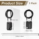 thumbnail image 3 of Uxcell 1-Pack Candado de Combinación, Aleación de Zinc 4 Dígitos Contraseña 20 In Cable Candado de Equipaje Exterior Sin Llave [Negro], 3 of 7