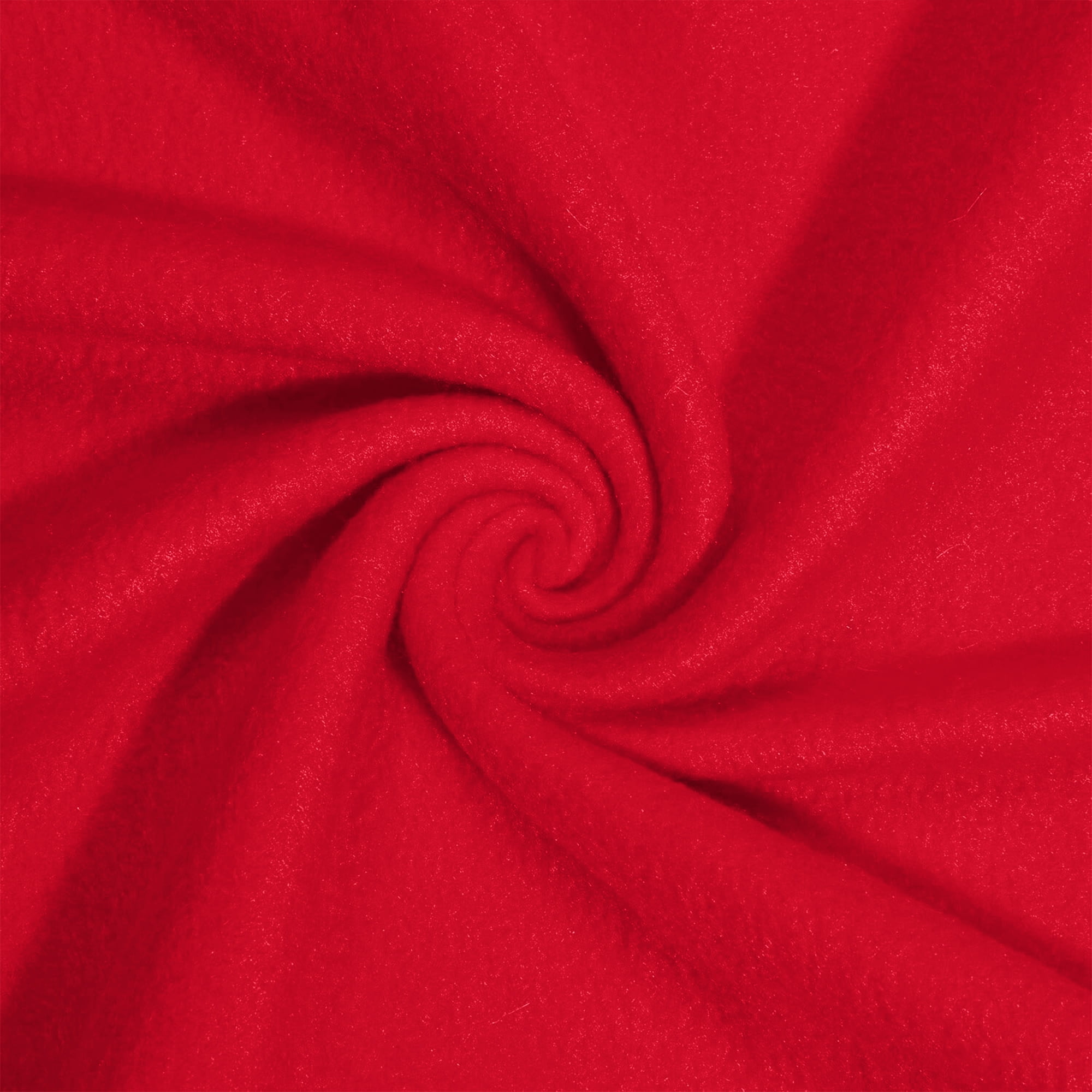 Mainstays 1.5 Yards 100% Polyester Brushed Fleece Solid, Red, 60" Wide for Crafts