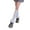 White, variant on Twist Cable Knitted Leg Warmers with Cute Bowknot Women Sweet Tiered Ruffled Lace Hem Leg Cover Boot Cuffs Calf Socks