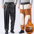 thumbnail image 2 of FYDUU Mens Baggy Sweatpants Winter Thermal Casual Pants Windproof Riding Motorcycle Work Trousers Thick Warm Comfortable Loose Fit Daily Wear Versatile Pants, 2 of 3