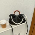 thumbnail image 2 of Bolso de hombro para mujer Bolso de mensajero en la nube Bolso de mano plisado Bolsos de perlas (Negro) Tmvgtek Para Estrenar, 2 of 6