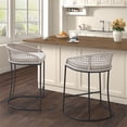 thumbnail image 2 of Madison Park Hermosa 25" Metal and Polyester Counter Stool in Natural, 2 of 9
