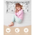 thumbnail image 3 of Grey Coastal Satin Pillowcase for Hair and Skin with Zipper, Soft Breathable Cooling Silk Pillow Cases, Summer Eucalyptus Leaves Beach Ocean Starfish Nautical Throw Pillow Covers King Size 20"x40", 3 of 6