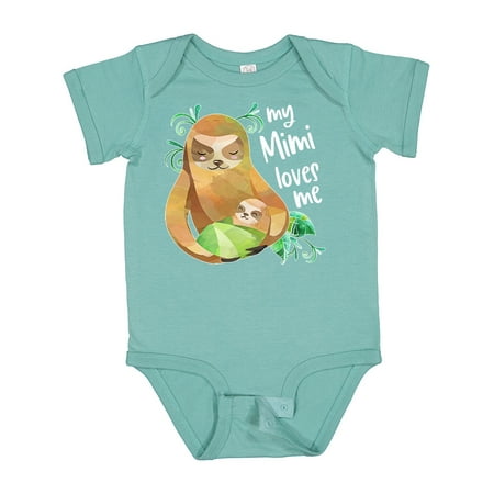 

Inktastic My Mimi Loves Me Cute Sloth and Baby Gift Baby Boy or Baby Girl Bodysuit