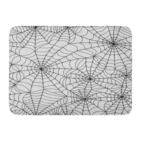 KDAGR Pattern Halloween Spider Grey Insect Dark Net Spooky Vintage Doormat Floor Rug Bath Mat 23.6x15.7 (Mat Best Net Worth)