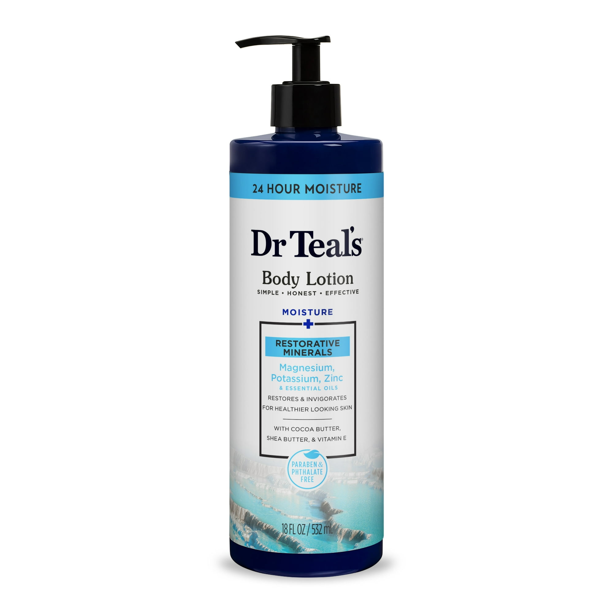 Dr Teal's Body Lotion, Restorative Minerals with Magnesium, Potassium, Zinc & Essential Oils, 18 oz